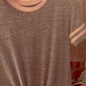 A gray and pink shirt